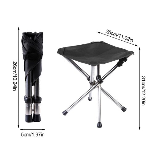 Folding Camping Tripod Stools Portable Fishing Stool Outdoo