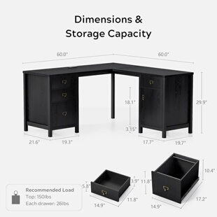 with Large Desk File Cabinet Storage Shaped Drawers