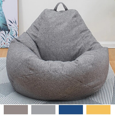 Lazy Seat Chair Sofa Cover Large Bean Bag Couch Soft Fluffy