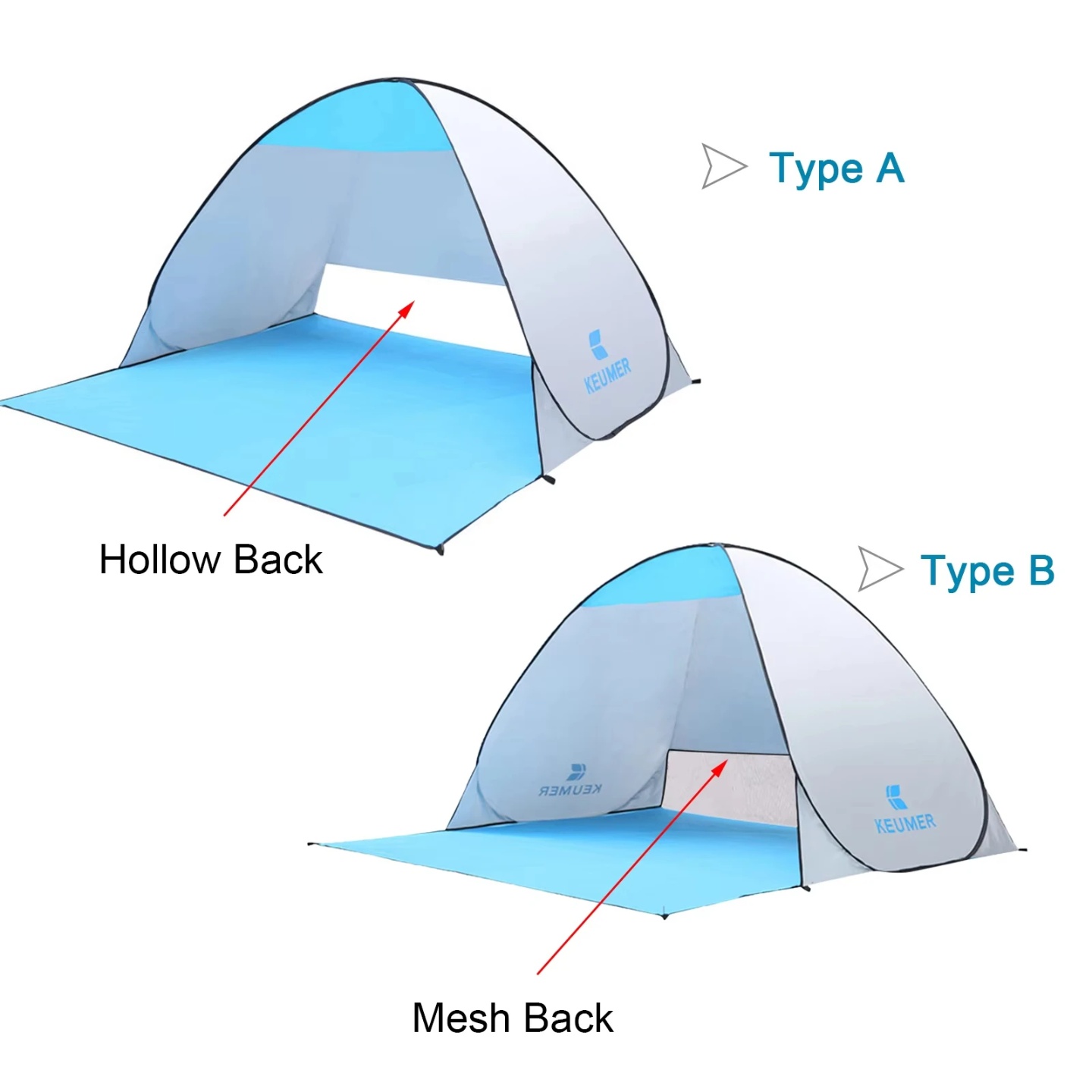 Folding Automatic Camping Ultralight Tent Beach Tent 2 Pers