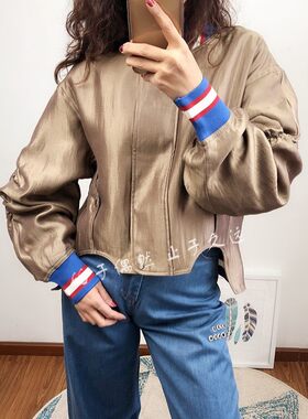2025早春 摩登浪漫 新意的酷 长袖棒球服宽松短款小外套上衣女款
