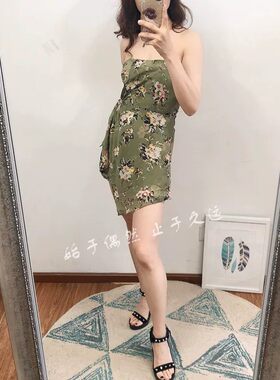 2026夏季新品女装 印花雪纺纱抹胸款连体裤清爽高腰收腰显瘦短裤