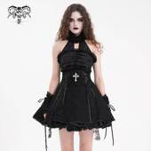 挎脖蓬蓬洋装 哥特暗黑女装 短裙SKT21901 Fashion恶魔时尚 Devil