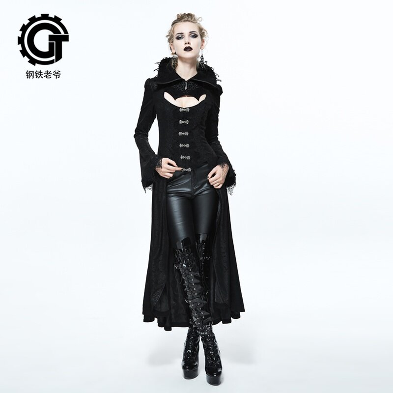 蒸汽朋克女装复古外套燕尾服哥特