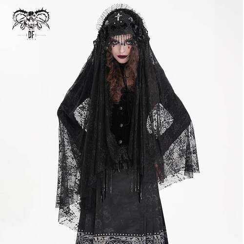 Devil Fashion恶魔时尚女装哥特暗黑纱纱蕾丝头纱AS204
