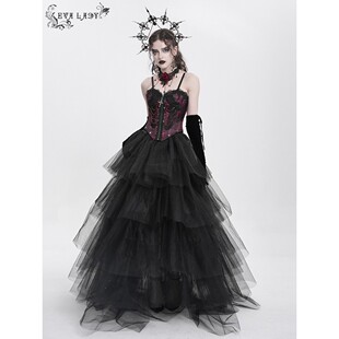 EVA LAYD 哥特蝴蝶花连体下摆裙撑蕾丝束身衣女夏ECST00801/02