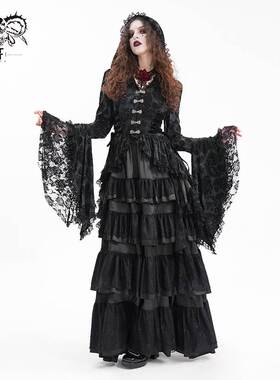 Devil Fashion恶魔时尚女装哥特不规则蕾丝拼接外套 CT246