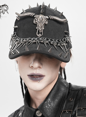 DevilFashion羊角铆钉鸭舌帽棒球帽AS263