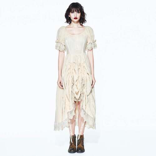 COVEN哥特Devil Fashion恶魔时尚中世纪棉麻Lolita连衣裙SKT077