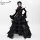 ESKT075 EVA 重工黑羽毛大摆礼服连衣裙 定制款 LADY