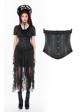 DARK IN LOVE哥特女装深色金属带骨腰带CW108