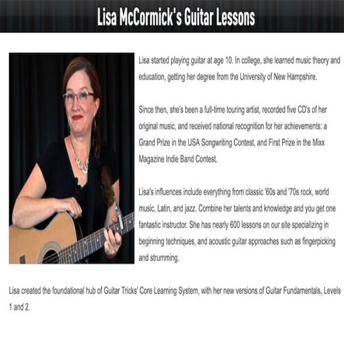 GuitarTricks Lisa McCormick Guitar Lessons 原声吉他教程+视谱