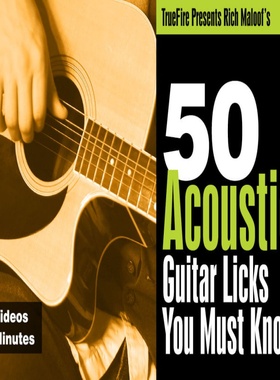 TrueFire 50 Acoustic Guitar Licks Rich Maloof 中文原声木吉他