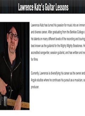 GuitarTricks Lawrence Katz Guitar Lessons 摇滚吉他教程+视谱