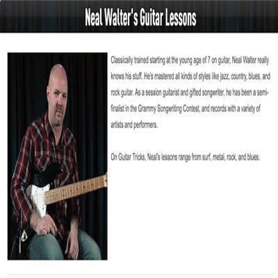 GuitarTricks Neal Walter Guitar Lessons 吉他歌曲独奏教程+谱