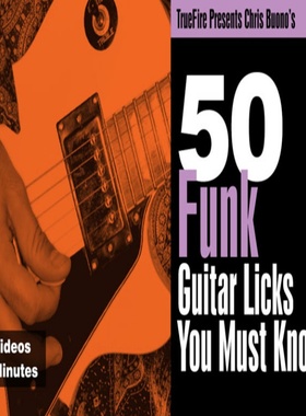 TrueFire 50 Funk Guitar Licks Chris Buono 放克吉他乐句+音视