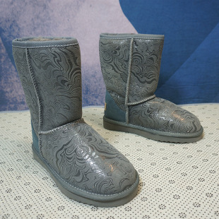 中筒靴保暖女靴80 真皮羊皮毛一体雪地靴 看说明 福利款