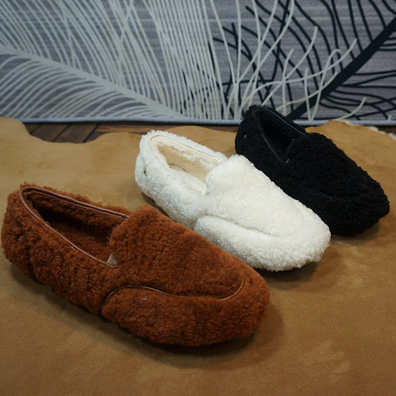 秋冬新款真皮羊毛一体女士豆豆鞋 乐福鞋 套脚女毛毛鞋10-12,女鞋,乐福鞋（豆豆鞋）,淘宝优惠券,粉丝福利购,淘宝优惠卷