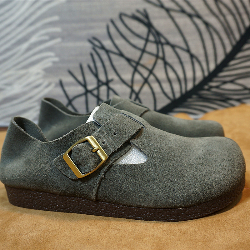 春季新款博肯鞋   真皮牛皮女单鞋 橡胶底 柔软舒适   51-1B