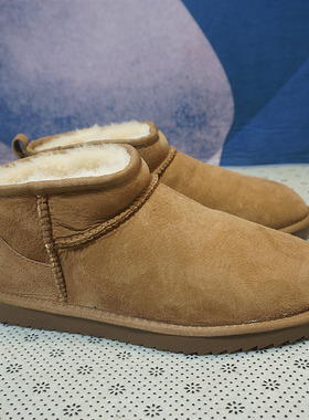 特惠处理 真皮羊毛冬季保暖雪地靴 男女情侣鞋 25-11（看说明）