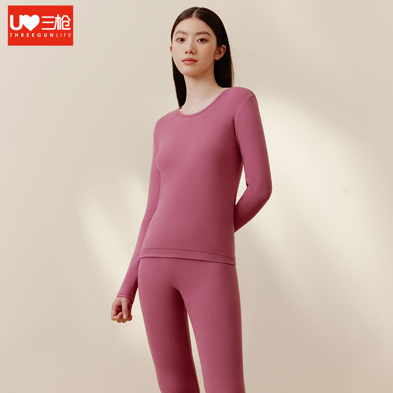 圓領全棉棉大碼彈力貼身保暖套裝