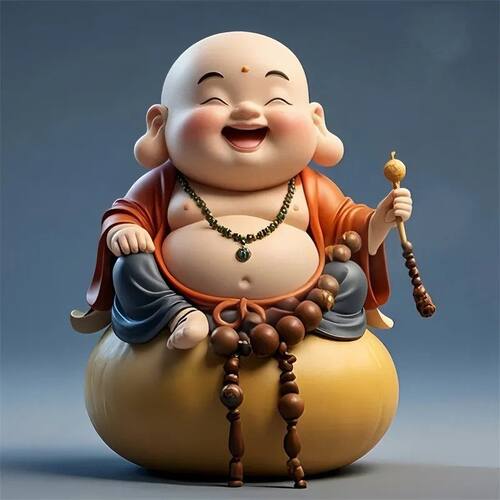 治愈快乐的小和尚佛系贴纸汽车车身划痕贴纸卫生间不干胶贴纸