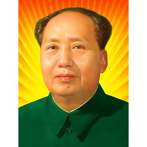 伟大领袖毛主席画像自带背胶怀旧毛泽东伟人贴画中堂不干胶贴纸