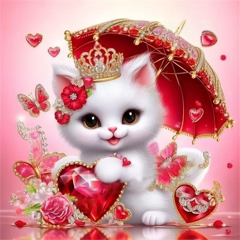 亮晶晶猫咪自粘贴画卫生间马桶厨房冰箱可爱画门窗墙面不干胶贴纸