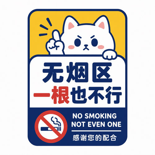 无烟区禁止吸烟标识贴纸餐厅办公室防火警告标志不干胶贴纸