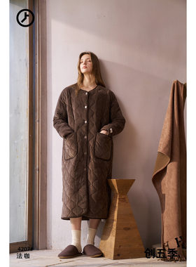 【李夫人粉丝专属】时尚轻奢夹棉加厚外穿睡袍4207