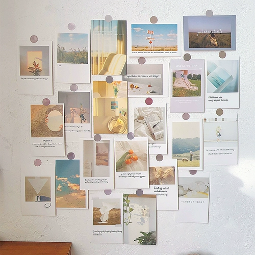 Ретро наклейка на стену для спальни, фотография, карточки, наклейки