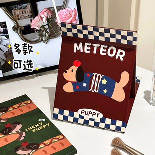 可立小镜子 可爱折叠化妆镜家用学生宿舍便携高颜值梳妆镜桌面台式