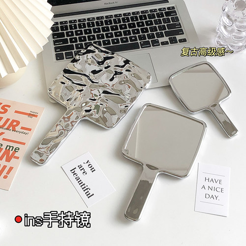 ins风复古手持化妆镜子