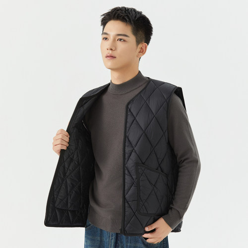 轻薄款羽绒棉马甲男士背心