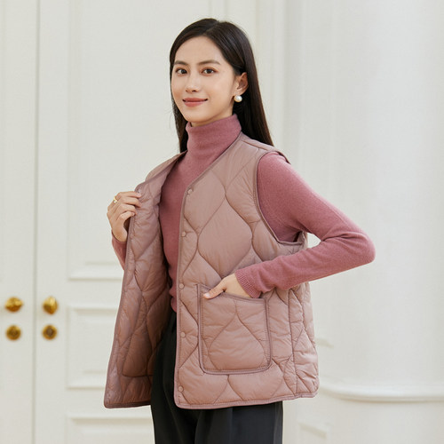 羽绒棉马甲女轻薄不臃肿保暖防风