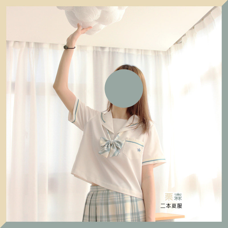 黛女子高校生 正统原创JK制服栗森二本水手服短袖夏服班服|ruв категории Женская одежда, костюм/студенты школьную форму/обмундирования, студенты школьную форму - от Buy2taobao.com для оказания профессиональной услуги покупки агента Taobao