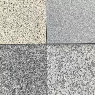 天然花岗岩火烧板芝麻灰白黑荔枝面黄金麻干挂石材路沿石地铺石材