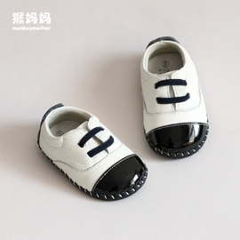 春秋1-2歲寶寶學步鞋軟底防滑單鞋嬰兒休閑皮鞋周歲生日男寶寶鞋圖片