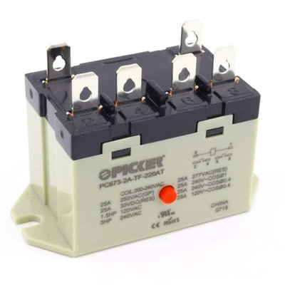 PC673-2A-TF-220AT【25A DPST POWER RELAY 220VAC】