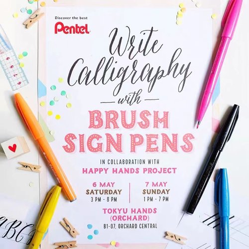 日本Pentel/派通Touch秀丽笔Brush baby笔之助艺术字体ins彩色软头笔手账贺卡花体字手绘签字练字 - 封面