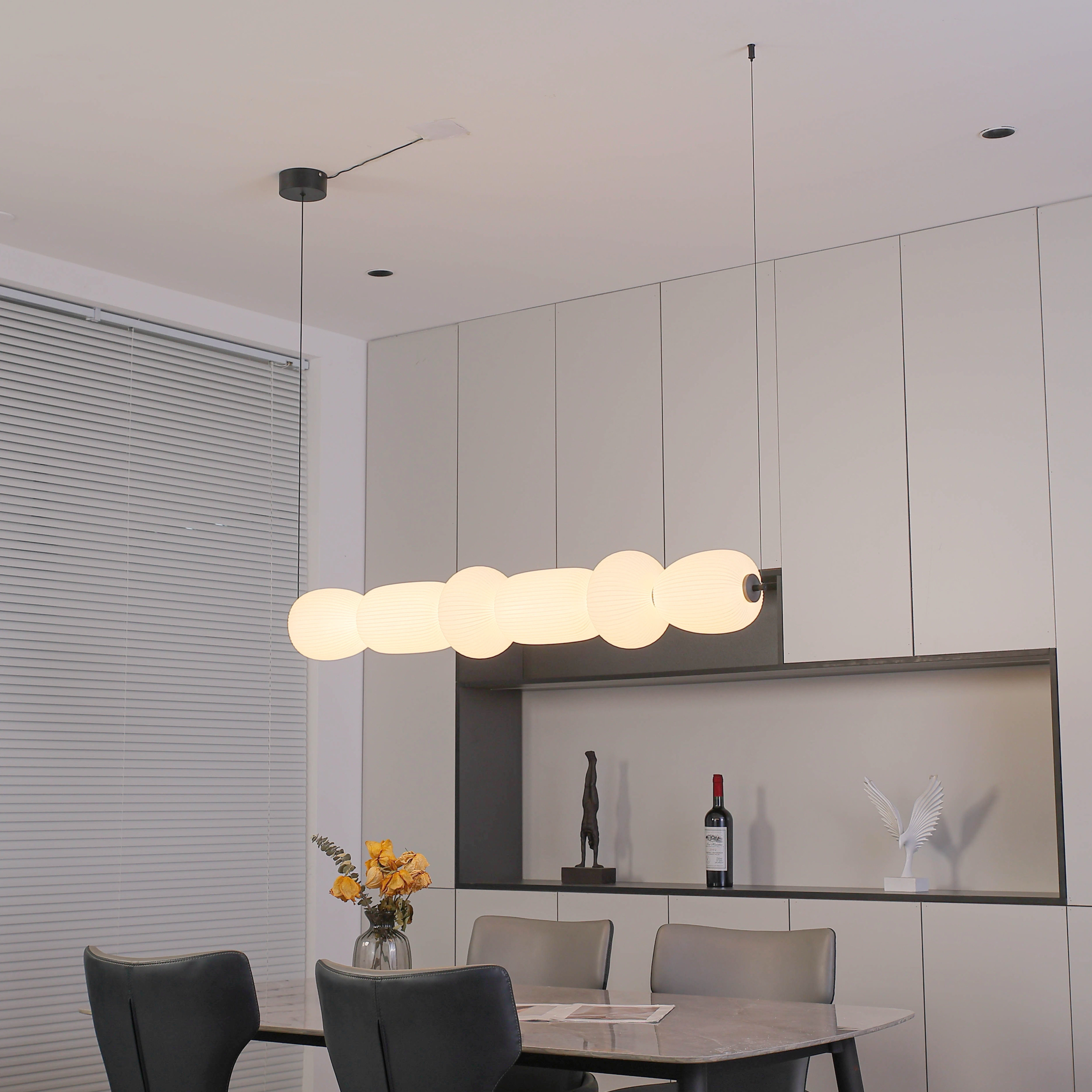 侘寂风法式奶油餐厅吊灯葫芦吊灯灯现代简约长条吧台店铺装饰吊灯,家装灯饰光源,餐厅吊灯,淘宝优惠券,粉丝福利购,淘宝优惠卷