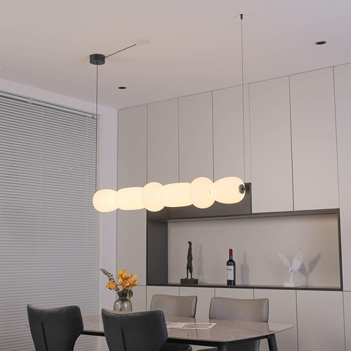 侘寂风法式奶油葫芦灯餐厅吊灯