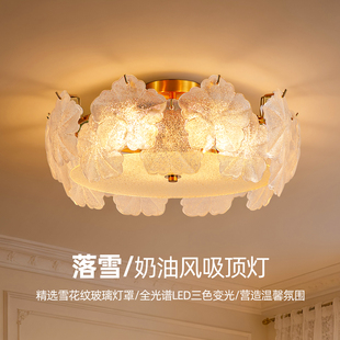 法式花朵灯温馨浪漫卧室灯高级护眼吸顶灯26年新款中山厂家直销