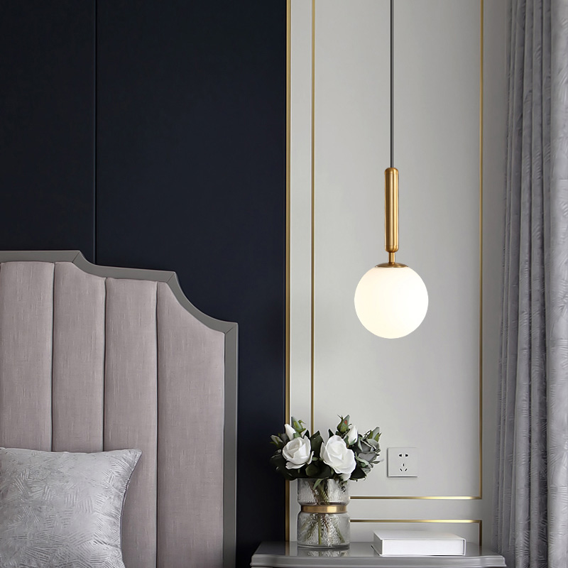 轻奢床头玻璃简约现代风小吊灯