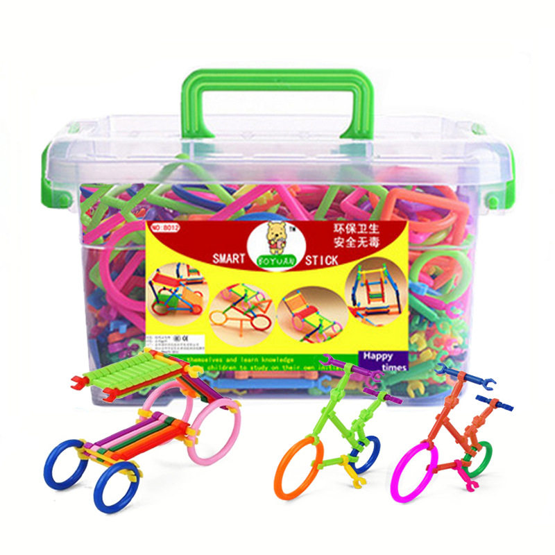 儿童聪明积木棒塑料拼装益智玩具3-6周岁男孩女智力开发拼图礼物