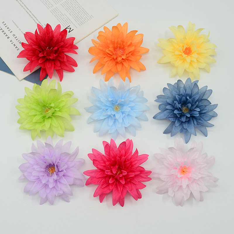 仿真火焰菊花朵diy手工头饰材料包假花绢花古装汉服制作装饰配件