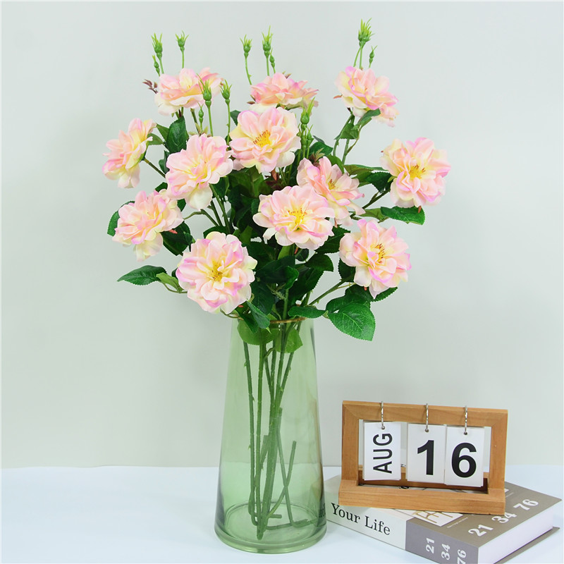 仿真蔷薇月季单枝园艺景观造型