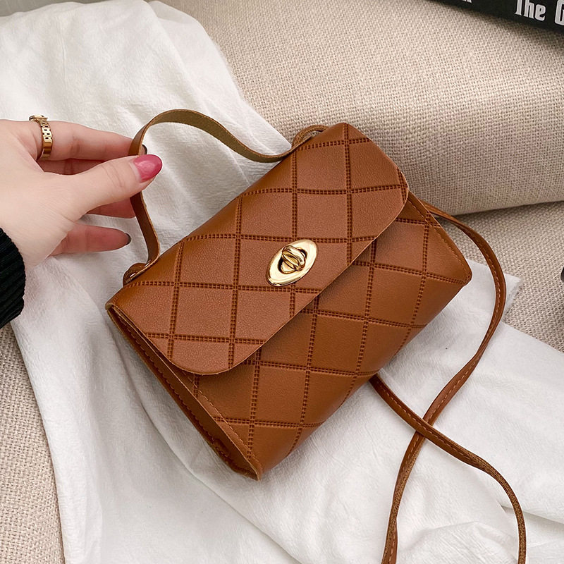 菱格条纹小方包women handbags2021韩版手提小包外贸批发时尚潮包