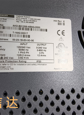 AKD-B01206-NBSQ-0000 科尔摩根伺服驱动器