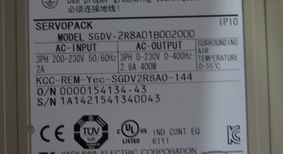 SGDV-2R8A01B002000伺服驱动器